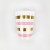 Pack of 8 pink/gold striped paper cups 