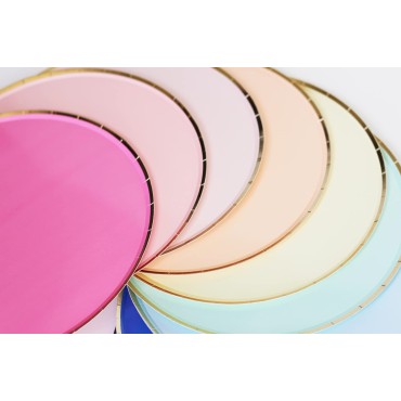 New disposable paper plate pizza flat plate birthday party dessert table decoration fruit cake plate picnic plate