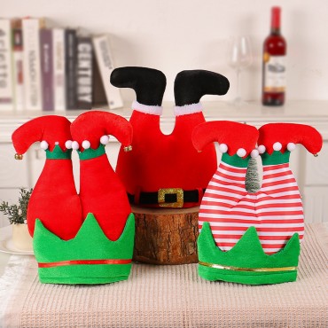 Christmas Creative Elf Pant Leg Hat 2023 Amazon Party Decoration Hat Green Hair Monster Hat Christmas Hat Wholesale