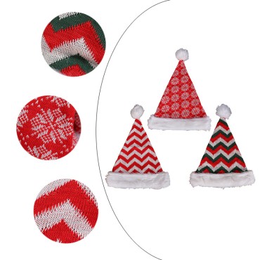 Christmas plush hat Santa Claus hat holiday decoration new knitted yarn Christmas hat