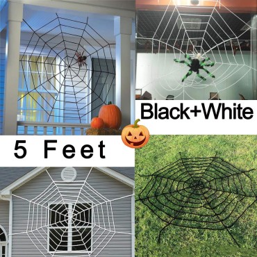 Halloween decoration spider web silk cotton simulation big spider bar scene layout props cross -border hot sales