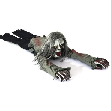 Halloween decorations crawling ghost sound control with hair electric climbing ghost bar ghost house props terror layout wholesale