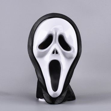 Halloween Mask Halloween Dead God Scream Ghost Festival Makeup Dance Party Plastic White Ghost Face Wholesale