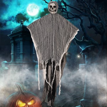 Halloween courtyard decorative skull gauze hanging ghost scene pendant bar bars ghost house secret room scene arrangement props