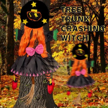 Halloween climbing tree witch Amazon hug tree witch party decoration and tree road with outdoor terrorist hanging tree witch