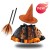 RT23044+Orange Liang Silk Witch Hat+Orange Blocks 