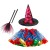 RT104+rose straps witch hat+rose red black broom 