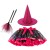 RT100+rose red bright silk hat+rose red black broom 