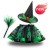 RT23045+Green Sin Pumpkin Hat+Green Black Sweep 