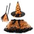 RT098+Orange Belt Witch Hat+Orange Pumpkin Black Sweep 