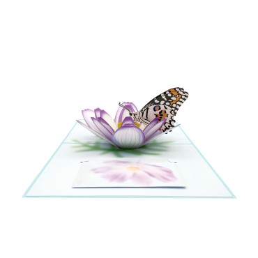 3D three -dimensional Persian chrysanthemum butterfly color seal card laser hollow invitation card printing to make pictures to make cross -border sales